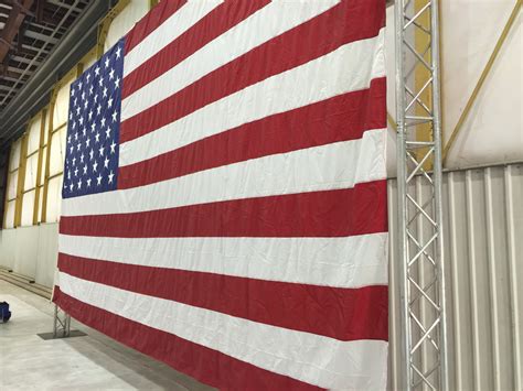 oversized american flag.